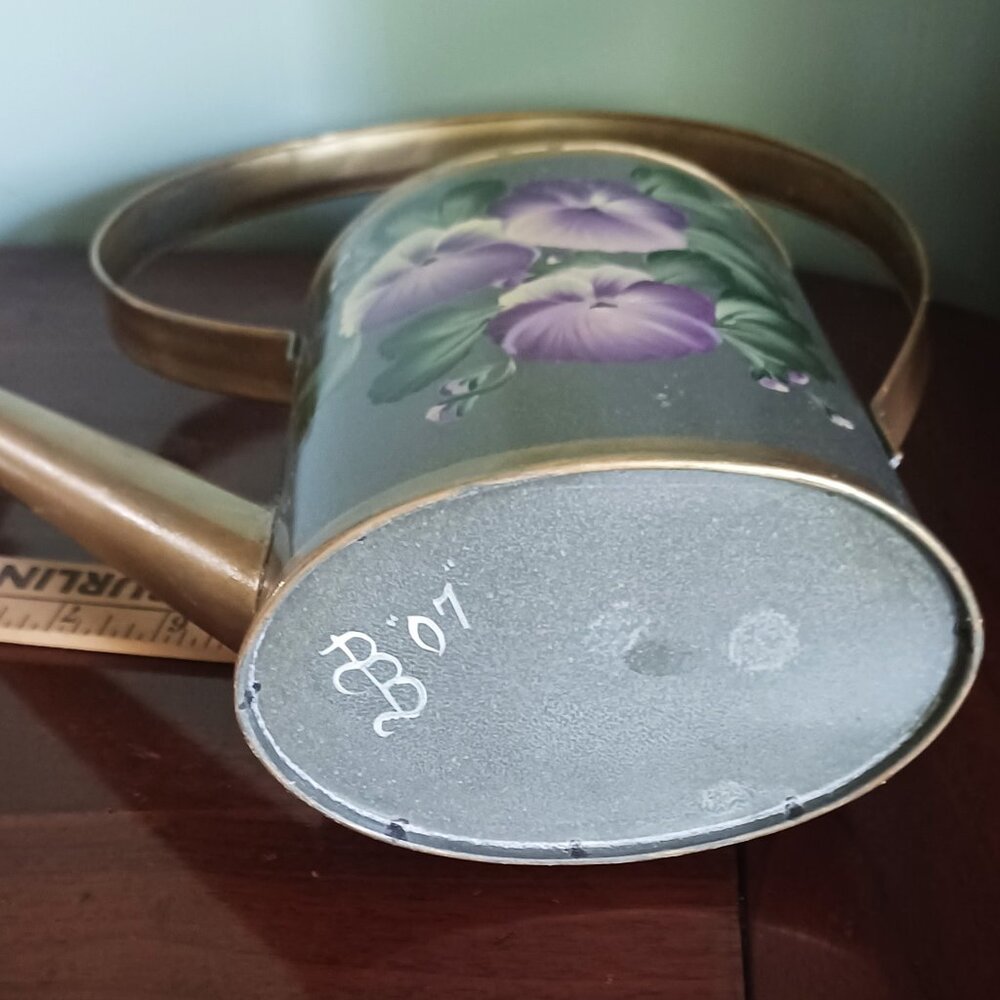 Hand Painted & Signed Long Spout Watering Can - Picture 7 of 7